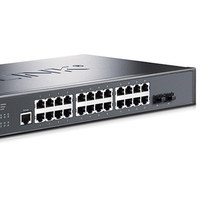 TP-LINK TL-SG3226 Switch Gestionado de Capa 2 de 26 Puertos Gigabit, 2 Ópticos/24 Eléctricos, con Gestión Web y Límite de Velocidad por Puerto VLAN
