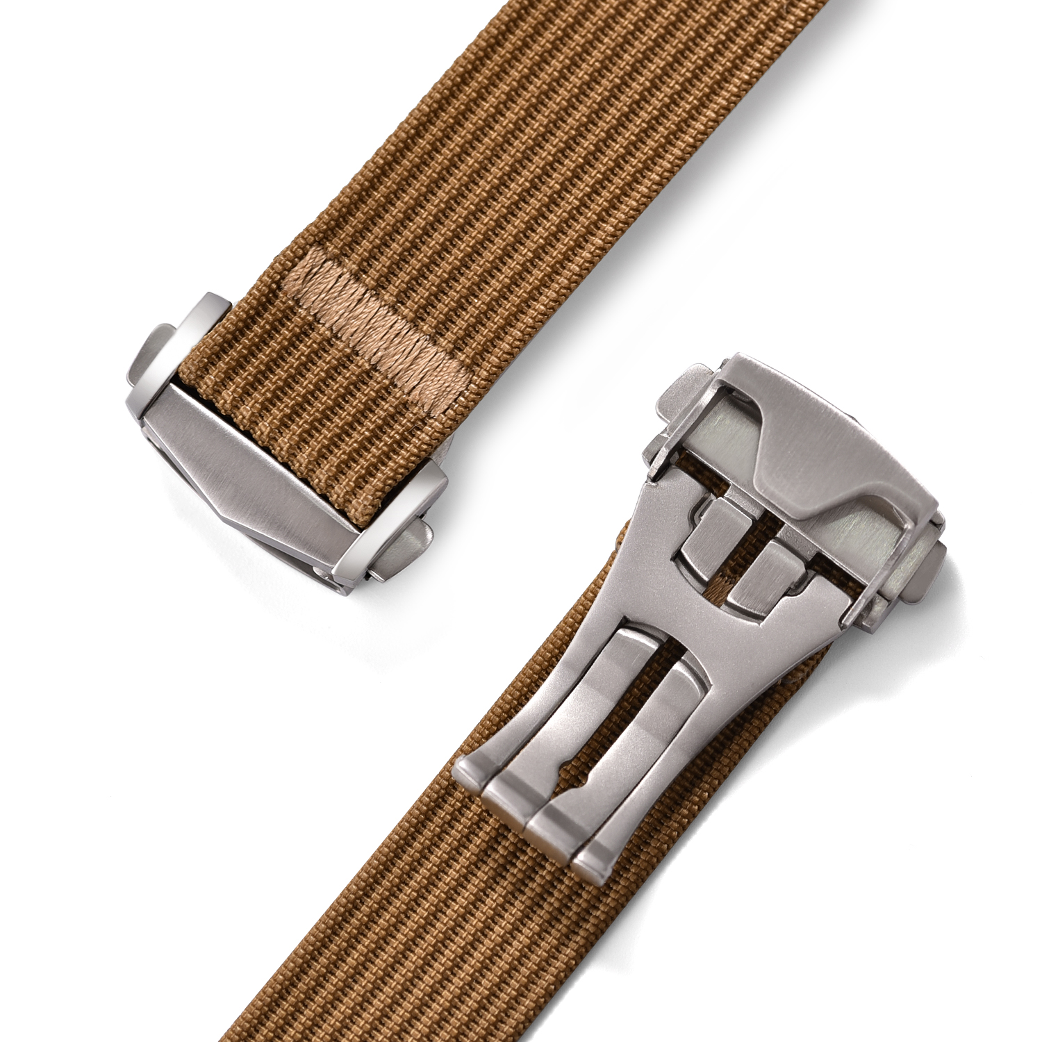 MZDTIMK Professional Adjustable Custom Single Pass Hybrid Nylon + FKM Watch Bands 18mm 20mm Durable Ribbed Nylon Strap