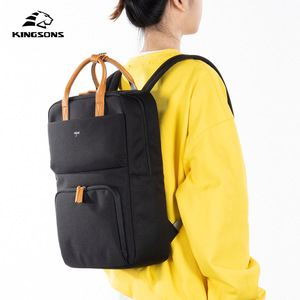 Kingsons Women's <b>Backpack</b> 15 Inches Solid Color <b>Large</b> <b>Capacity</b> Everyday Use Student <b>Backpack</b> - Product Image 4