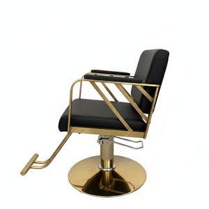 Chaise de salon ergonomique moderne avec structure en acier, rotation à 360 degrés, utilisation en atelier, chaise de coiffure - Product Image 4