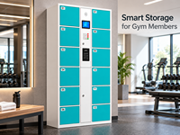 Casier de rangement intelligent à 12 portes pour salle de sport, armoire à serrure électronique avec système de contrôle numérique, casier de rangement métallique personnalisé