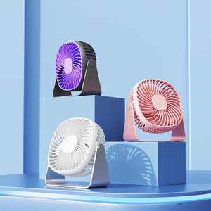 Portable Fan D66 Purple 4000mAh Rechargeable <b>Desk</b> <b>Wall</b> Mount Quiet High Wind Office Dorm Use - Product Image 3