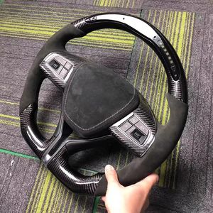 Volant de course LED pour Maserati Ghibli en fibre de carbone avec poignée en daim noir, kit de mise à niveau du volant de voiture de performance - Product Image 2