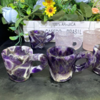 Nuevo producto Cristales Taza de agua curativa Sueño natural Amatista Cristal Café para Decoración