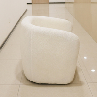 Canapé individuel de luxe en Sherpa Bouclé pour salon italien, restaurant, villa, école – Idéal pour l'extérieur et rafraîchissant