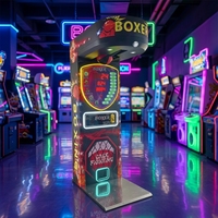 Machine de boxe électronique à monnayeur pour parc d'attractions, machine de frappe de boxe d'arcade, garantie 1 an, version anglaise