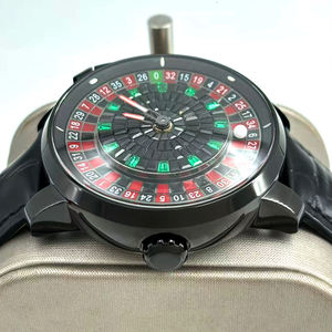 <span class=keywords><strong>Montre</strong></span> mécanique pour homme avec fonction roulette <span class=keywords><strong>russe</strong></span>, bracelet en cuir, design à bouton rotatif, <span class=keywords><strong>mouvement</strong></span> NH35, version OEM/ODM disponible - Product Image 3