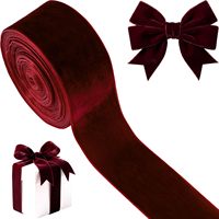 Rubans d'emballage de différentes couleurs unies en gros, rubans de Noël tissés, rubans en velours personnalisés de haute qualité