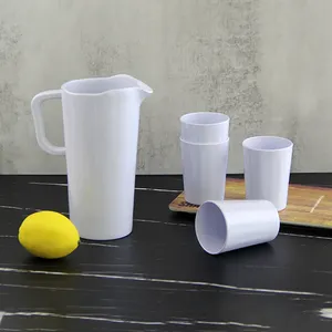 SEBEST Wholesale Custom High-quality Unbreakable Plastic Water Jug Melamine Cup Unique Design Melamine Jug With Cups