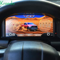 Écran LCD multimédia de 12,3 pouces pour tableau de bord de voiture Dodge Ram 2008-2012, combiné d'instruments numérique, cockpit virtuel, panneau de compteur de vitesse, carte