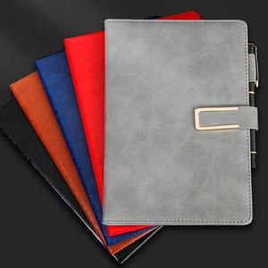 Wholesale Business Style School Learning Magnetic Buckle Paperback Silk Screen Printed Plastic <b>Notepad</b> <b>A5</b> Hardcover Journal - Product Image 3