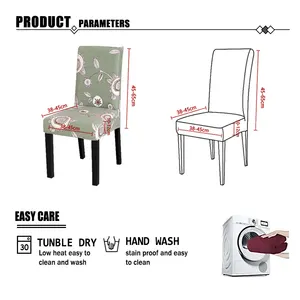 Design del modello resistenza alla piegatura della copertura per sedie per eventi copertura in poliestere sedia fodera per sedia stampata con fascia da sposa