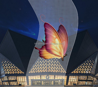 Écran LED couleur personnalisé à film mince, affiche numérique flexible transparente à rétroéclairage pour centre commercial et commerce de détail