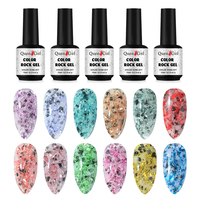 Vernis à ongles en Gel de roche coloré réfléchissant à paillettes, échantillons gratuits de marque privée