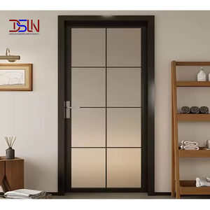 Puerta Abatible Moderna de Aluminio con Certificación NFRC, Doble Acristalamiento Templado, Insonorizada y de Eficiencia Energética para Entrada Principal de Villa - Product Image 1