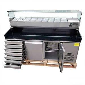 Barra de Ensaladas Refrigerada, Barra de Ensaladas Móvil para Exhibición Comercial de Alimentos Fríos - Product Image 6