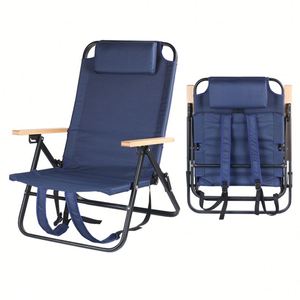 Hot Sale High Quality Outdoor Garden LightWeight Aluminum Frame Adjustable Backrest Folding <b>Camping</b> Beach <b>Chair</b> - Product Image 1