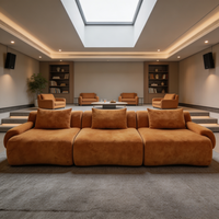 Canapé Cloud 3 places avec coussins profonds pour home cinéma, salle multimédia, détente, confort, divertissement, soirées cinéma