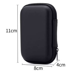 Étui rigide rectangulaire personnalisé avec logo, pochette portable résistante aux chocs, boîte de rangement compacte multi-usages pour écouteurs et câbles - Product Image 4