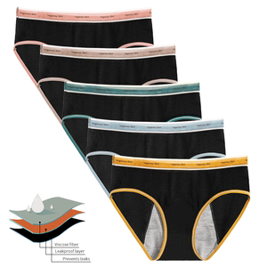 <span class=keywords><strong>Culottes</strong></span> <span class=keywords><strong>menstruelles</strong></span> réutilisables pour femmes, absorbantes et anti-fuites, en fibre de viscose multicolore, pour commande en gros - Product Image 5