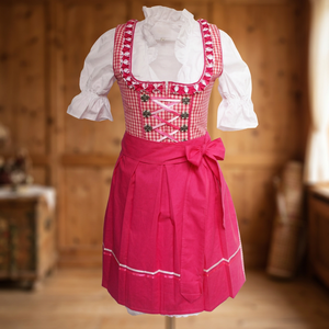 Disfraz de Dirndl Oktoberfest para mujer, traje tradicional de señora bávaro, ropa verde a cuadros para discoteca, Carnaval, Halloween, vestido de fiesta de lujo - Product Image 3
