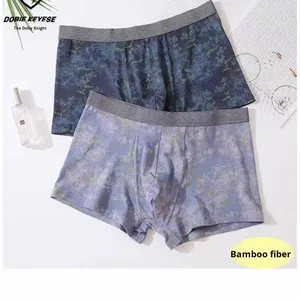 Caleçons boxeurs mi-taille pour hommes en gros, 100% coton modal tricoté, stock spécial, motifs variés, sac inclus - Product Image 4