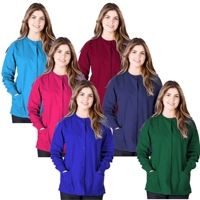 Manches longues gommages vestes jolie tenue douce infirmière sur manteau médecin hôpital personnel infirmier uniformes automne hiver vêtements de travail