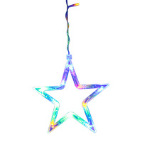 Guirlande lumineuse LED PVC étoile et lune pour la décoration de l'Aïd Moubarak 2026, idéale pour la maison, les événements islamiques et les fêtes musulmanes