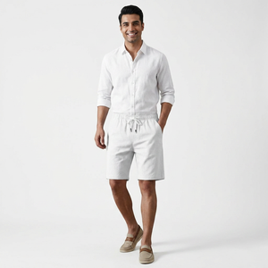 OEM Pantalons pour hommes avec logo personnalisé Pantalons de plage décontractés Shorts moyens d'été en soie de glace Pantalons de sports d'extérieur de grande taille pour hommes - Product Image 1
