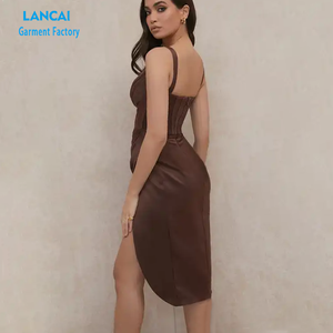 Tùy Chỉnh Quần Áo Các Nhà Sản Xuất Womens Chất Lượng Cao Sexy Giản Dị Dresses Phụ Nữ Thanh Lịch Evening Đảng Dress - Product Image 3
