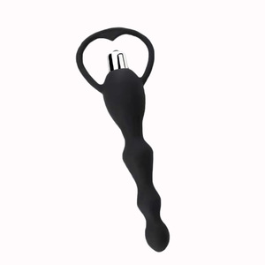 Jiuxi New <b>Vibrating</b> Anal Plug Black Gay Anal Dilator <b>Couple</b> Sex Toy Anal Bead Anal Plug - Product Image 2