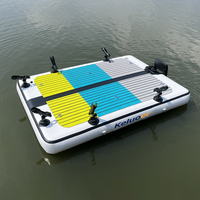 Plateforme de pêche gonflable, ponton flottant pour yacht, quai gonflable aquatique, îles flottantes