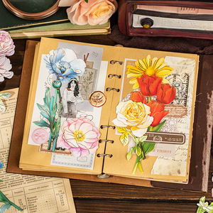 8 unids/pack Sketch Pack Stranger Blooms Series <span class=keywords><strong>Literatura</strong></span> Retro Simulación Ramo de flores Manual Fondo Underlay Regalo Dec - Product Image 4