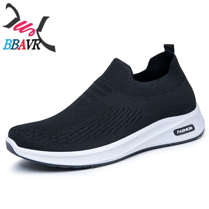 Mocassins tendance en toile respirante pour hommes, collection été/automne 2025 – Confortables à enfiler avec maille et tricot – Vente flash directe usine - Product Image 6