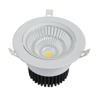 Spot LED encastré sans cadre à haute luminosité 5W-24W, anti-éblouissement, CRI>80, lumière blanche chaude 3500K, dimmable, pour usage intérieur, IP44