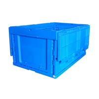 Boîte de conteneur empilable en plastique Uni-Silent Caisse de stockage pliante Boîte de chiffre d'affaires logistique LX604032C