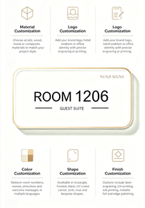 Letrero de Neón Acrílico Personalizado para Puerta, Placa con Número de Habitación de Hotel, Letrero con Número de Casa para Montar en la Pared, Logotipo Personalizado, Forma y Color, Edificios de Oficinas - Product Image 4