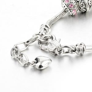 Di fascino di Colore Rosa D'argento Del Braccialetto Del Braccialetto Dei Monili Per Le Donne Ragazze Intelligenti Braccialetti di Fascino Dei Monili - Product Image 3