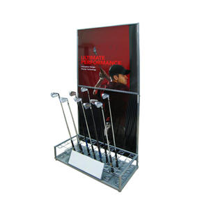 <span class=keywords><strong>Golf</strong></span> Pro Shops Support de rangement pour club de <span class=keywords><strong>golf</strong></span> en métal personnalisé Présentoir pour club de <span class=keywords><strong>golf</strong></span> avec présentoir à affiches - Product Image 1