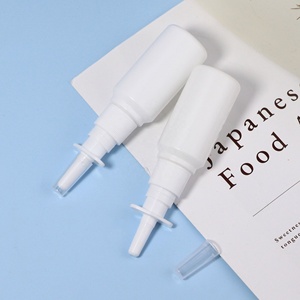 1oz Nasal Spray <b>Bottle</b> Mist Sprayer - Empty Refillable Amber Plastic Atomizer and Reusable Nose Sprayer for Nasal Medication - Product Image 3