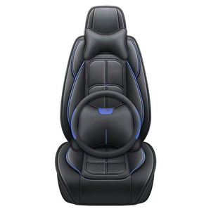 Housses de siège de voiture universelles en cuir tout-en-un avec coussins, ensemble de 9 pièces, offrant un confort et un style premium - Product Image 6