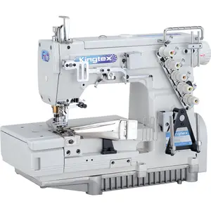 Kingtex FT7003 macchina da cucire industriale per rilegatura a nastro Interlock a letto piatto per t-shirt intimo