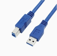 Câble d'imprimante de données USB 3.0 Type a mâle à Type B mâle pour veste en PVC d'ordinateur avec blindage de tresse