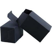 Boîtes d'emballage pour bijoux en kraft noir pour petites entreprises - Étui de présentation minimaliste avec logo