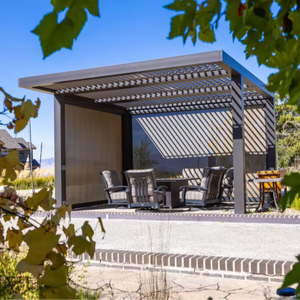 HENLIXO PERGOLA BIOCLIMATIQUE EN ALUMINIUM AVEC TOIT OUVRANT MOTEURISÉ ET LAMELES AJUSTABLES - Product Image 1