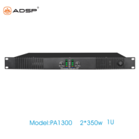 Amplificateur de subwoofer professionnel ADSP PA1300 classe D, 2x350W stéréo, 20Hz-20kHz, 1% de distorsion totale, certificat CE, métal, portable