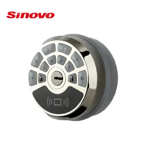 Kunci Pintu Pintar bluetooth elektronik otomatis, kunci kenop bulat kunci Deadbolt standar US