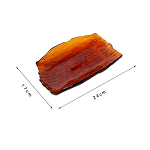 Plateau à fruits en <span class=keywords><strong>verre</strong></span> cristal moderne et créatif, plateau de présentation haut de gamme pour la maison, plateau à fruits secs, plateau en <span class=keywords><strong>verre</strong></span> <span class=keywords><strong>rectangulaire</strong></span> à texture d'écorce - Product Image 6