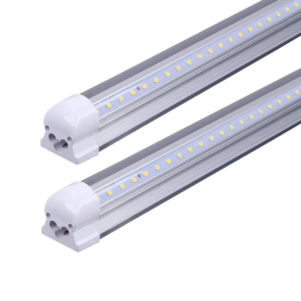 Linkable Lampu Tabung Led 300 Derajat, Bentuk V T8 1.2M 4 Kaki 40W, Lampu Toko LED untuk Garasi Kichen dan Pasar Super