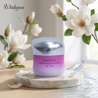 Crème éclaircissante pour la peau Wishgan Magnolia Sieboldii, crème hydratante naturelle pour une hydratation intense et la réparation de la barrière cutanée, 50g